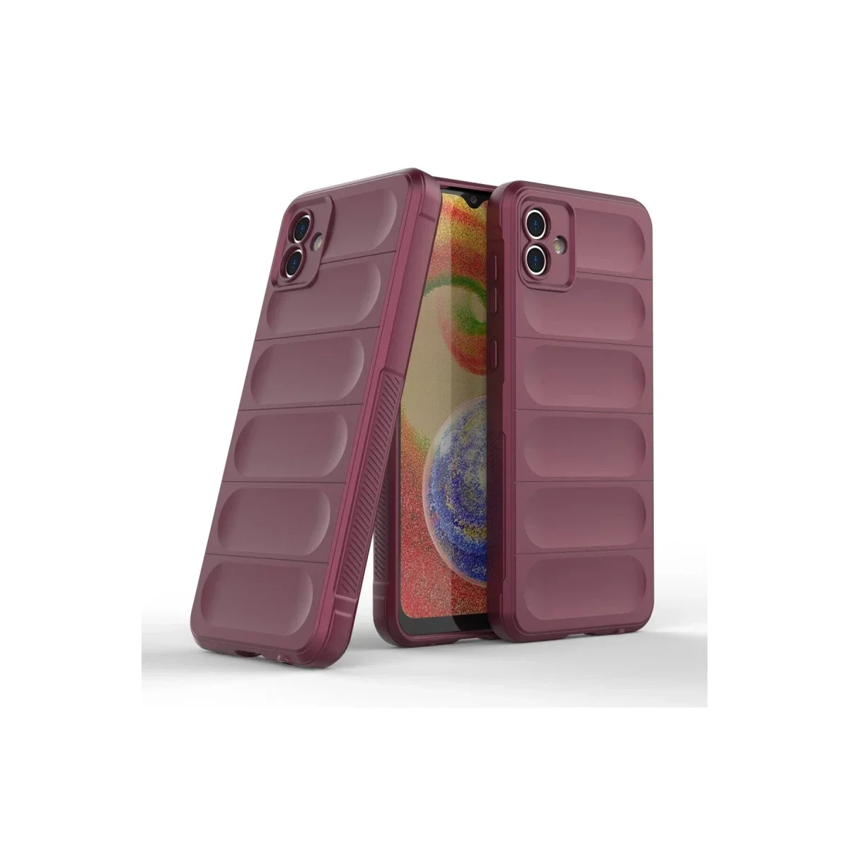 Samsung Galaxy A04E Kılıf Optimum Silikon - Bordo görsel 2
