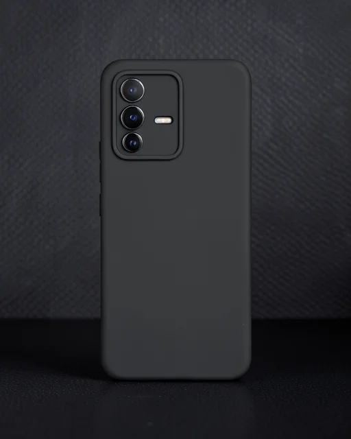 Vivo V23 5g Kılıf Nano İçi Kadife Silikon - Siyah