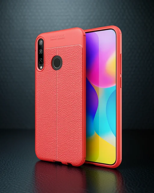 Huawei P40 Lite E Kılıf Auto Focus Kapak - Kırmızı