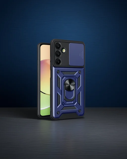 Samsung Galaxy A16 5g Kılıf Pars Lens Yüzüklü Silikon - Lacivert
