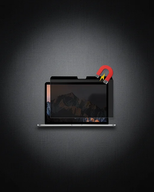 Apple Macbook Air 13.3 Macbook Manyetik Hayalet Ekran Koruyucu - Siyah