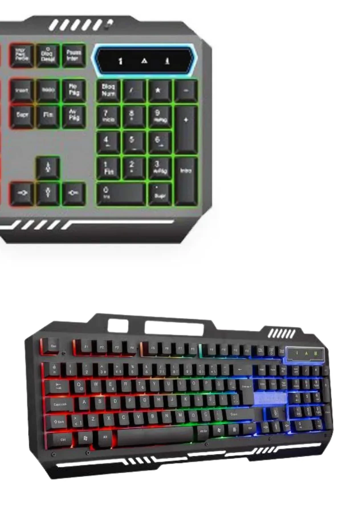 RGB Işıklı Gang Oyuncu Klavye Q Klavye Mouse Hediyeli görsel 5