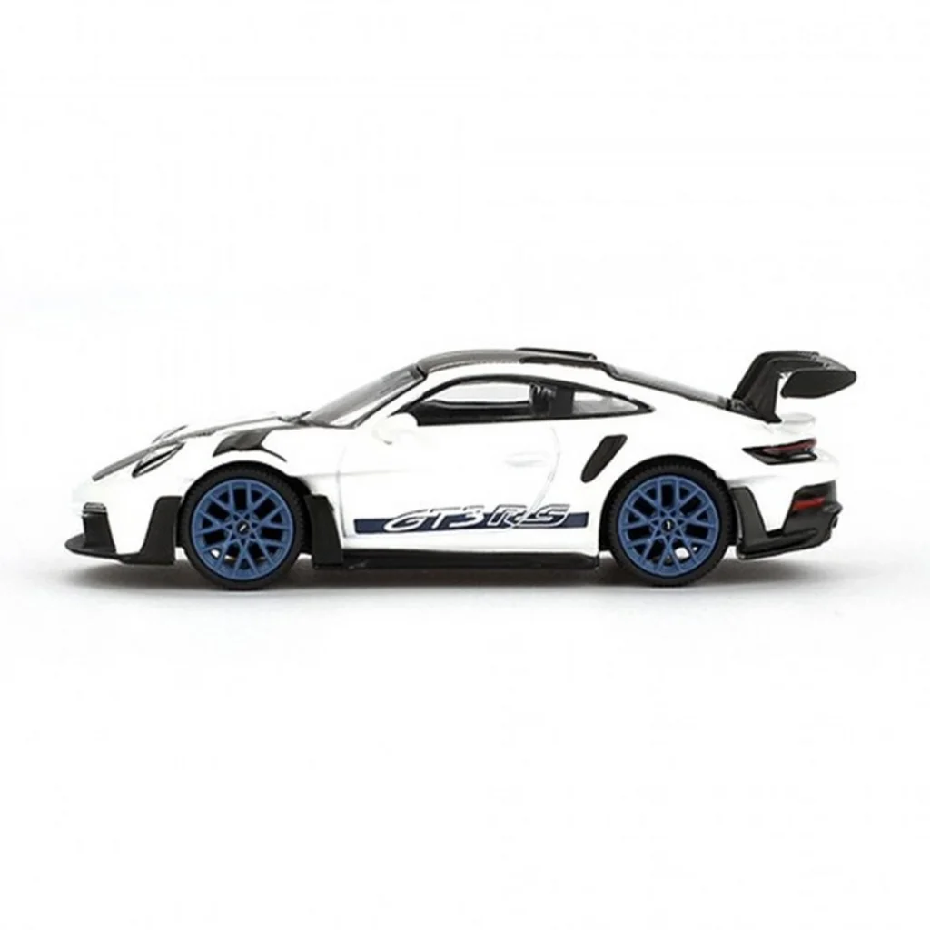 1/64 Porsche 911 (992) GT3 RS Weissach Package White with Indigo Blue görsel 3