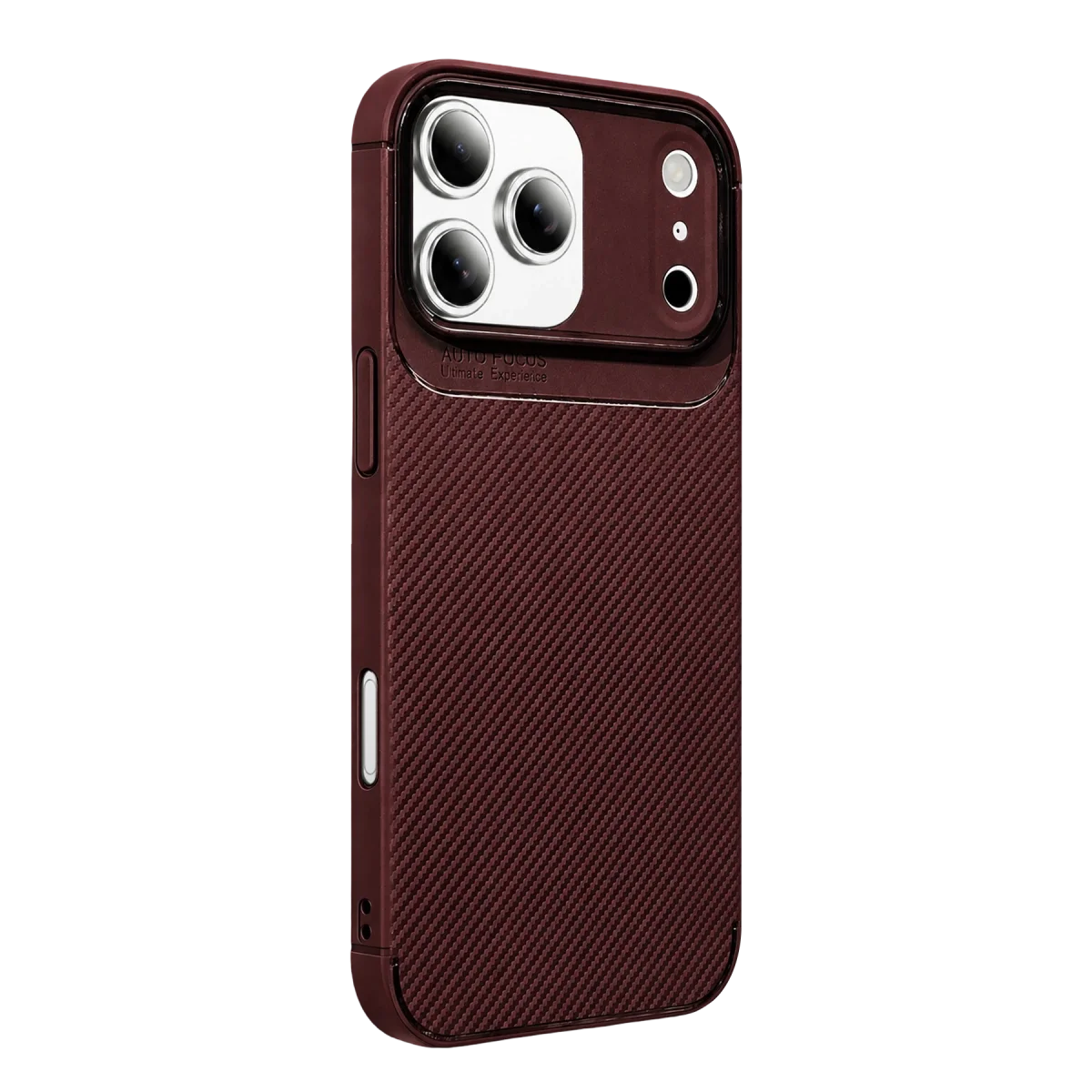 Apple İphone 17 Pro Max Auto Focus Karbon Kapak - Bordo görsel 3