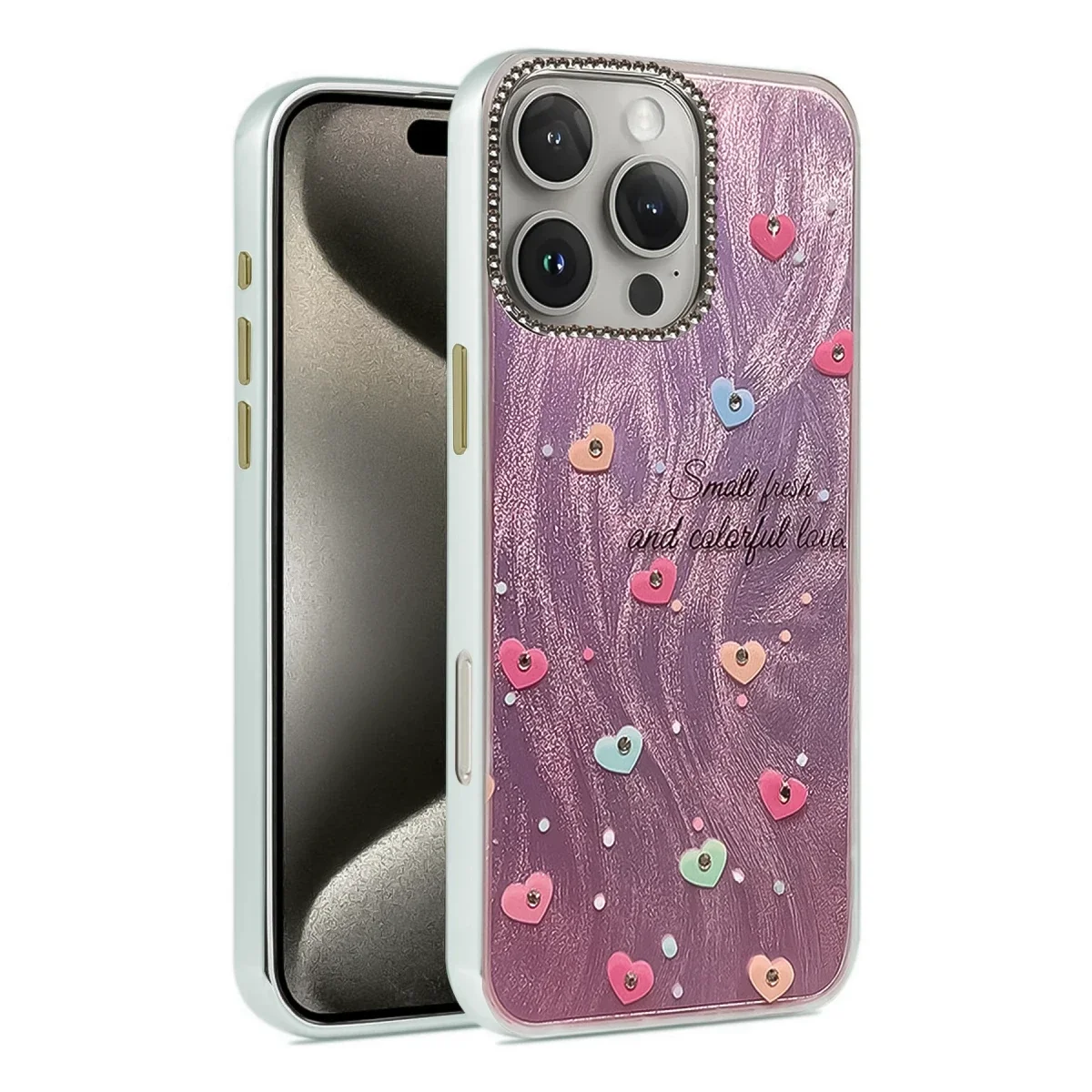 Apple iPhone 16 Pro Kılıf Blade Aynalı Desenli Kapak - Desen 8