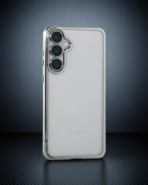 Samsung Galaxy S23 Fe Kılıf Razer Lensli Silikon - Gümüş
