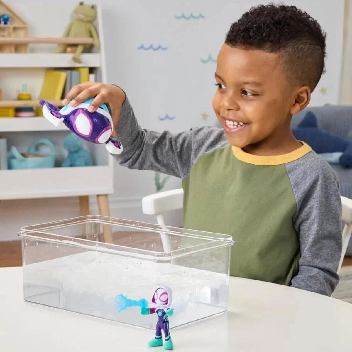 G1466 Spidey Waterwebs - Ghost Turtle Figür ve Araç OyunSeti +3 yaş görsel 3