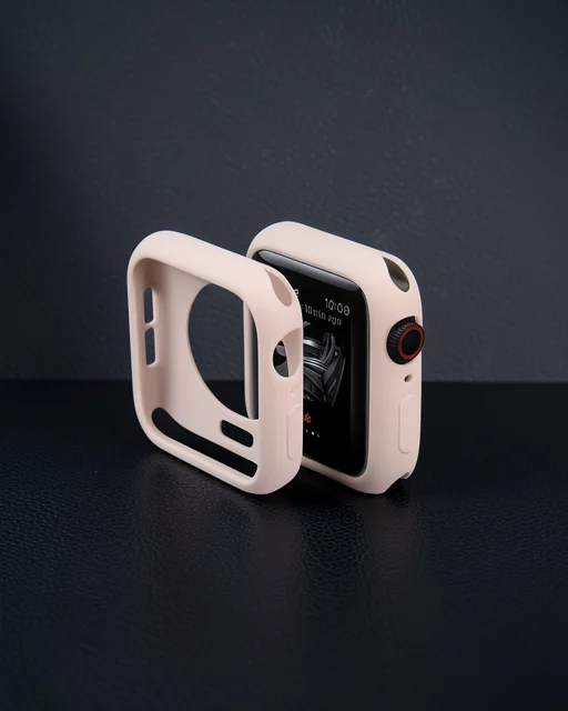 Apple Watch 38mm Silikon Alt Kasa - Pudra