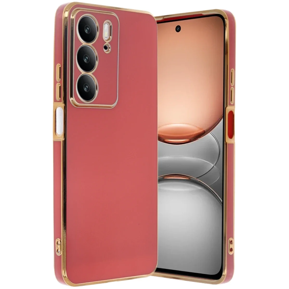 Realme C75 4G Kılıf Volet Silikon - Kırmızı görsel 2
