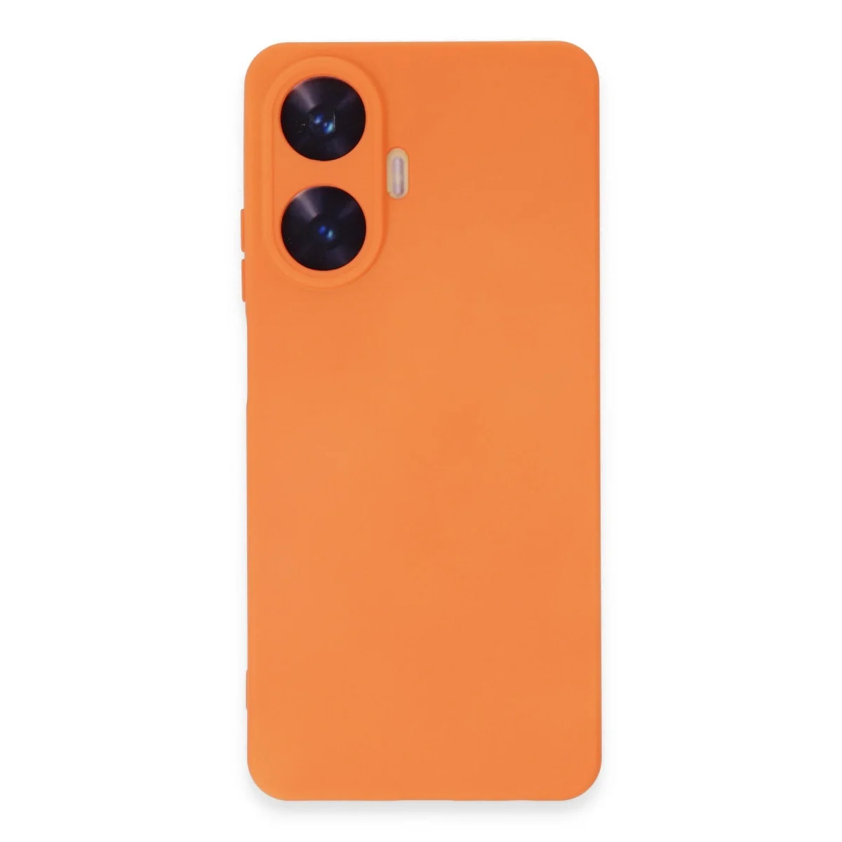 Realme C55 Kılıf Nano İçi Kadife Silikon - Turuncu görsel 3