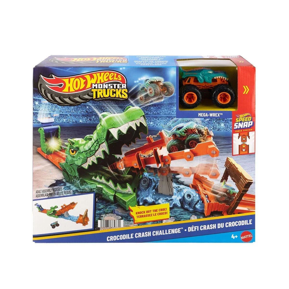 JJN45 Hot Wheels Monster Trucks Timsahı Devir Oyun Seti görsel 6