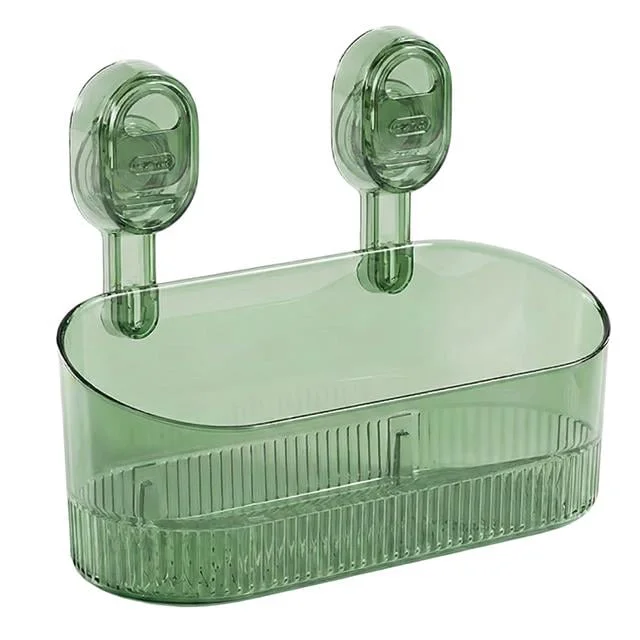 SN-29266 Vantuzlu Şeffaf Banyo Mutfak Rafı Organizer görsel 5
