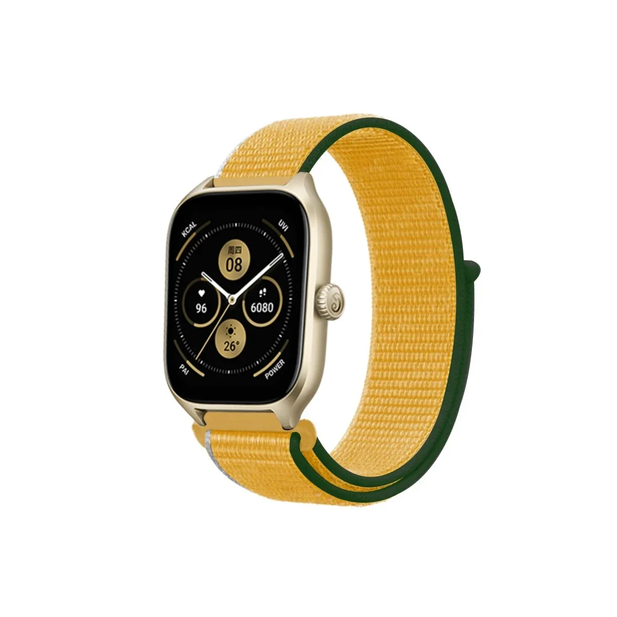 Watch 22mm Hasırlı Cırtcırtlı Kordon - Sarı