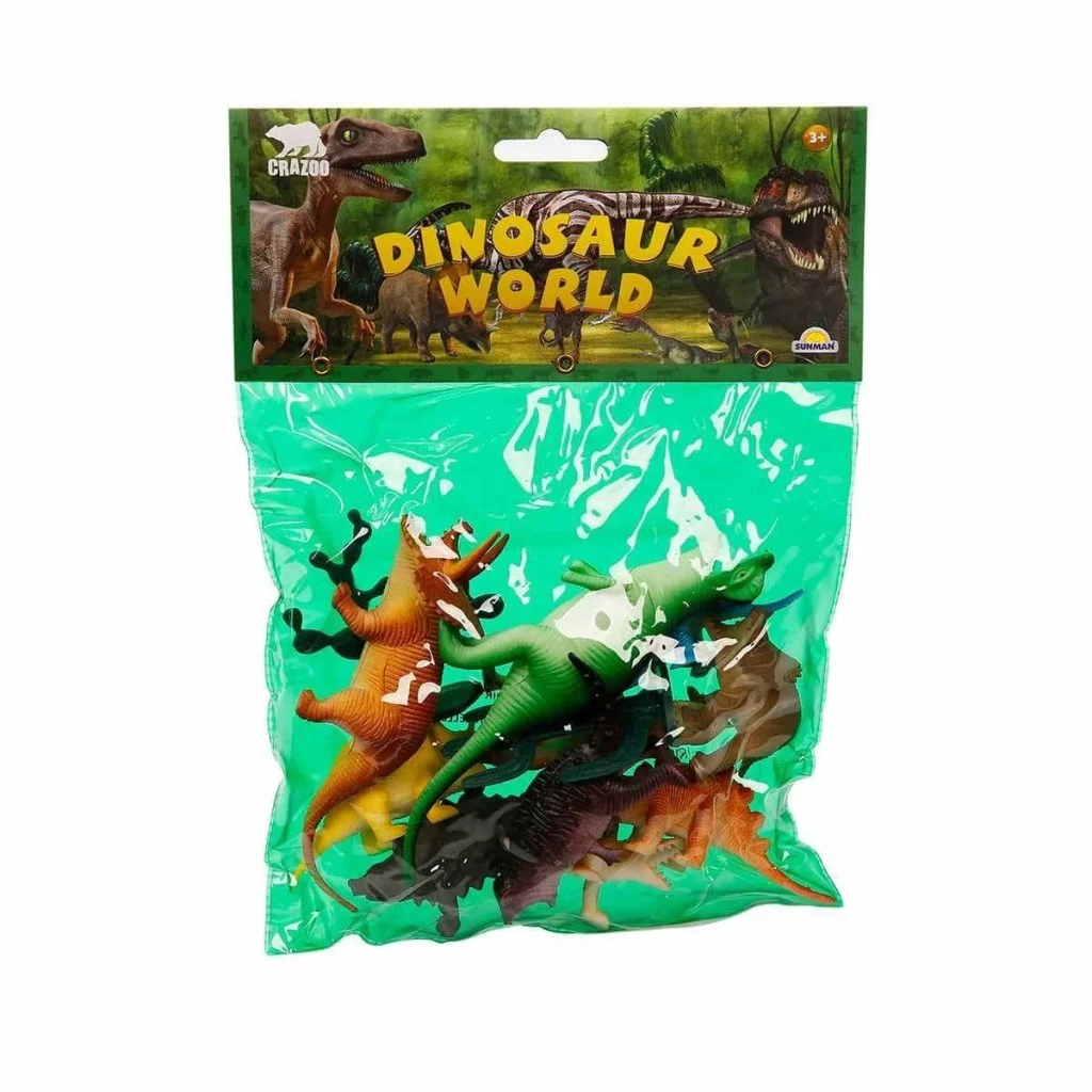 0710 Dinozorların Dünyası Poşetli Hayvan Oyun Seti Orta Boy görsel 2