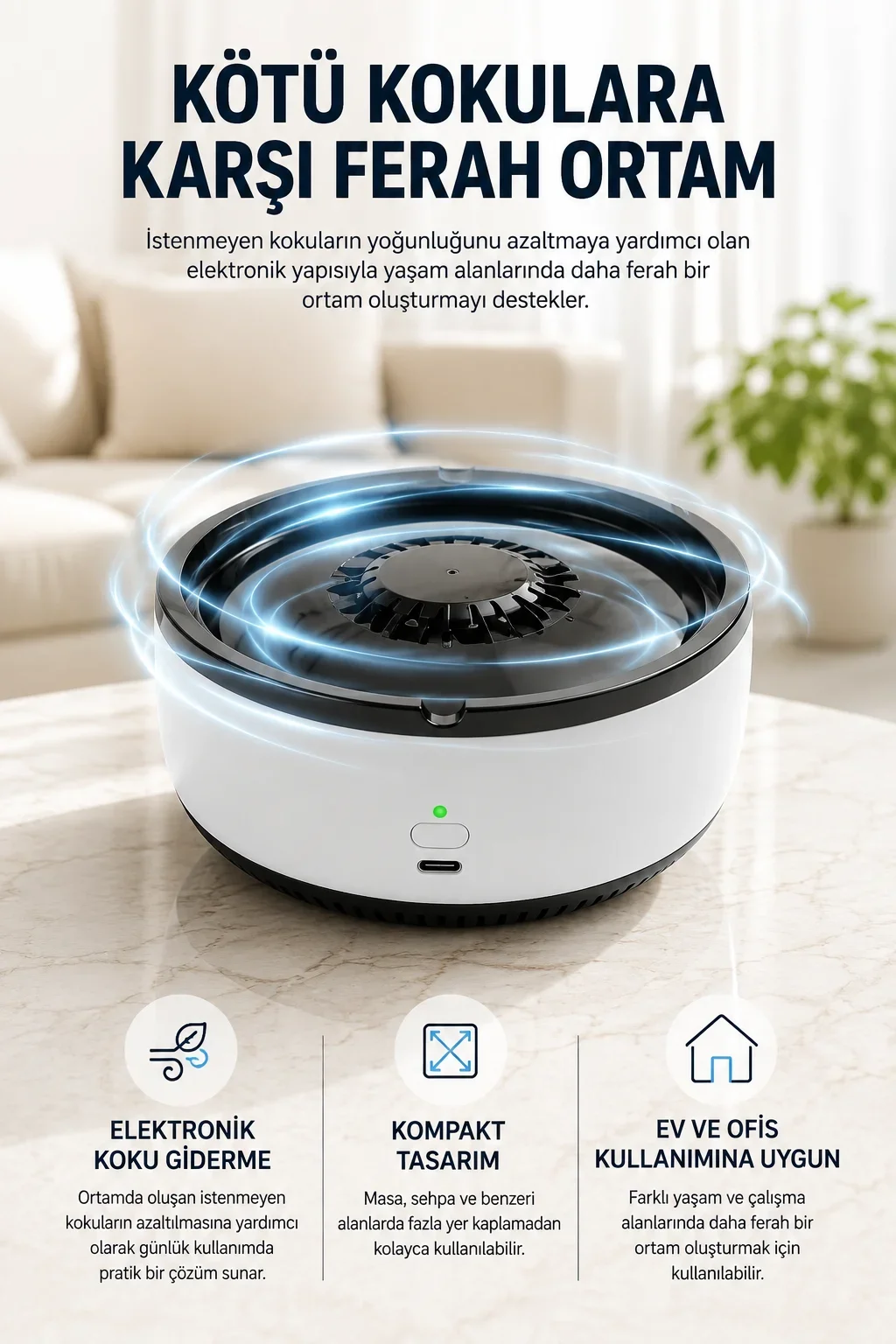 Küllük Duman Giderici Tezlenebilir Elektronik Pilli