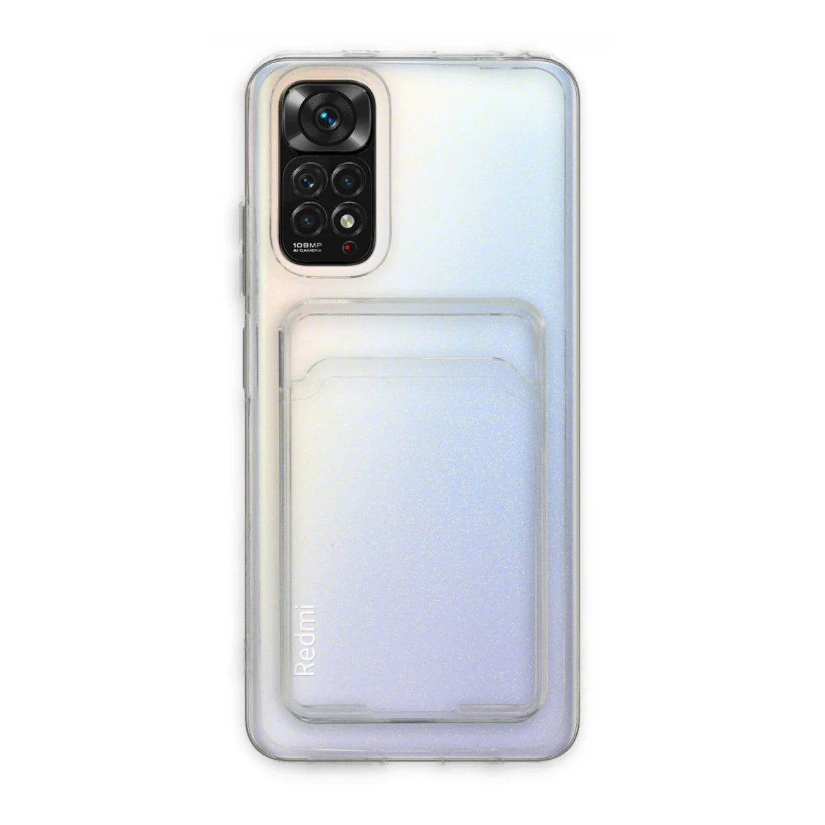 Xiaomi Redmi Note 11 Kılıf Kart Şeffaf Silikon - Şeffaf görsel 2