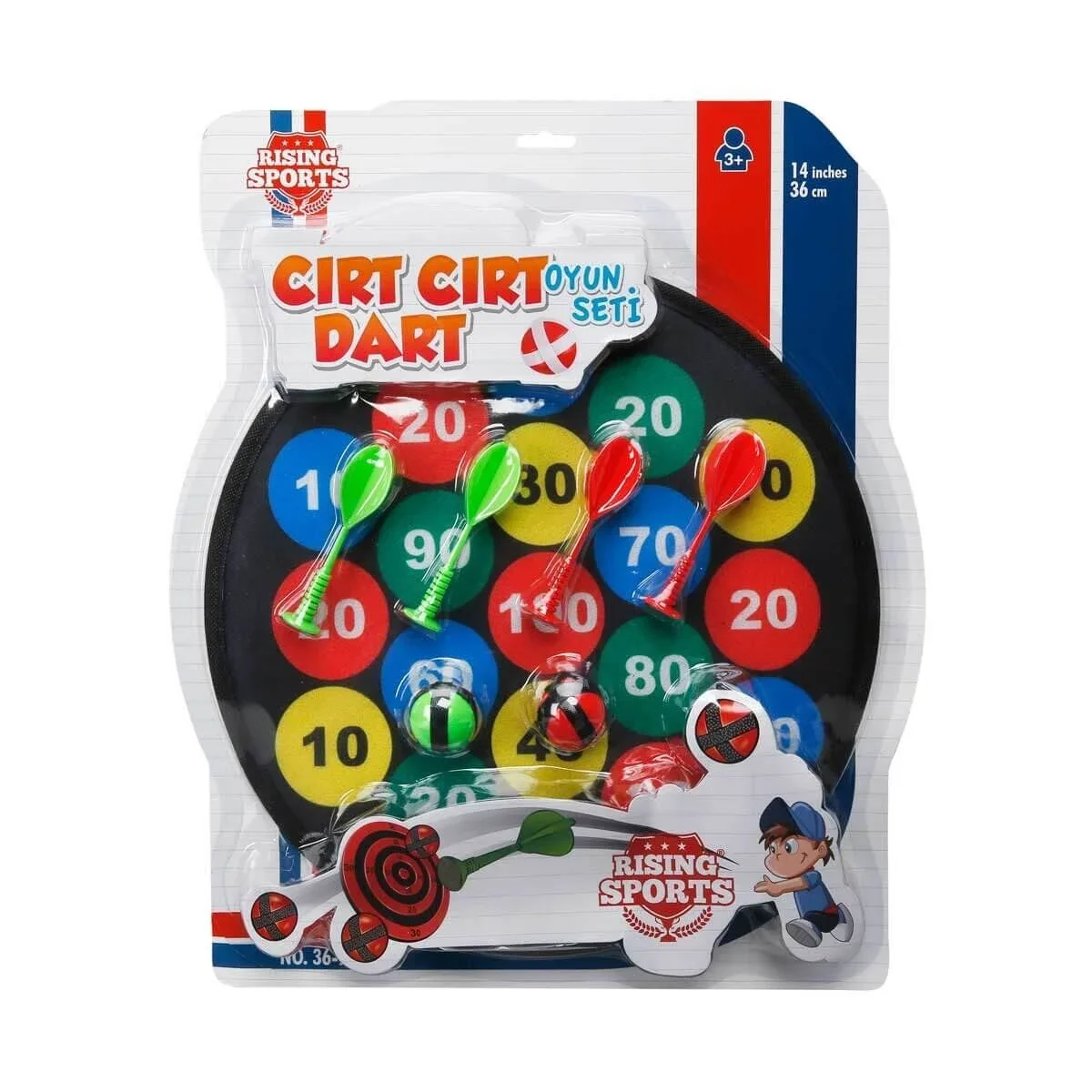 36789 Cırt Cırt Dart - İğnesiz Dart Seti 36 cm görsel 2