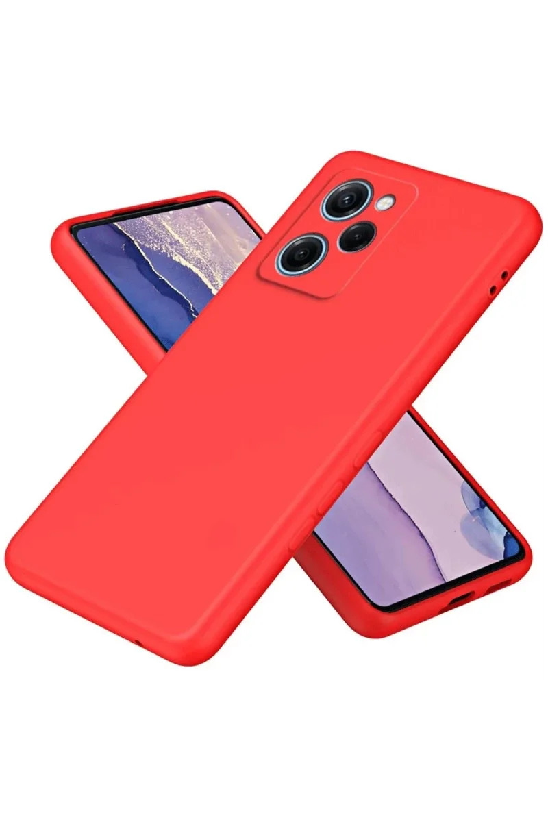 Xiao Poco X5 Pro 5G Nano içi Kadife Silikon - Kırmızı