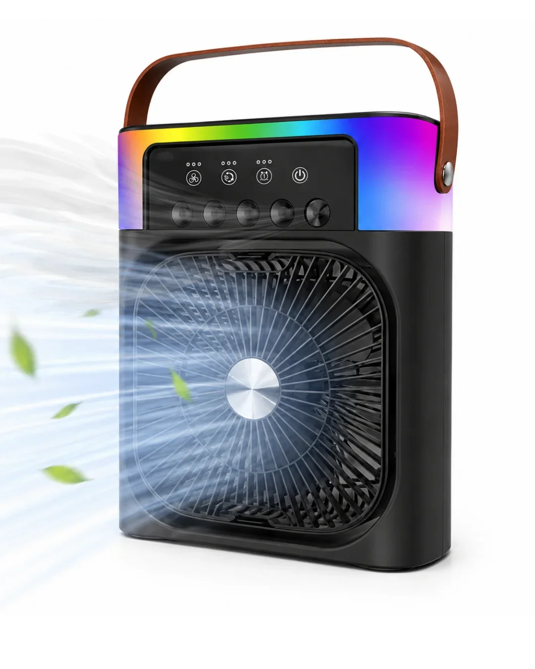 Taşınabilir Sprey Fan RGB Işıklı Mini Klima Soğutucu Nemlendirici USB Şarjlı görsel 5