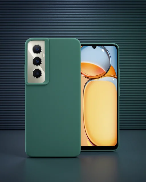 Realme C65 Kılıf Petro Silikon - Koyu Yeşil