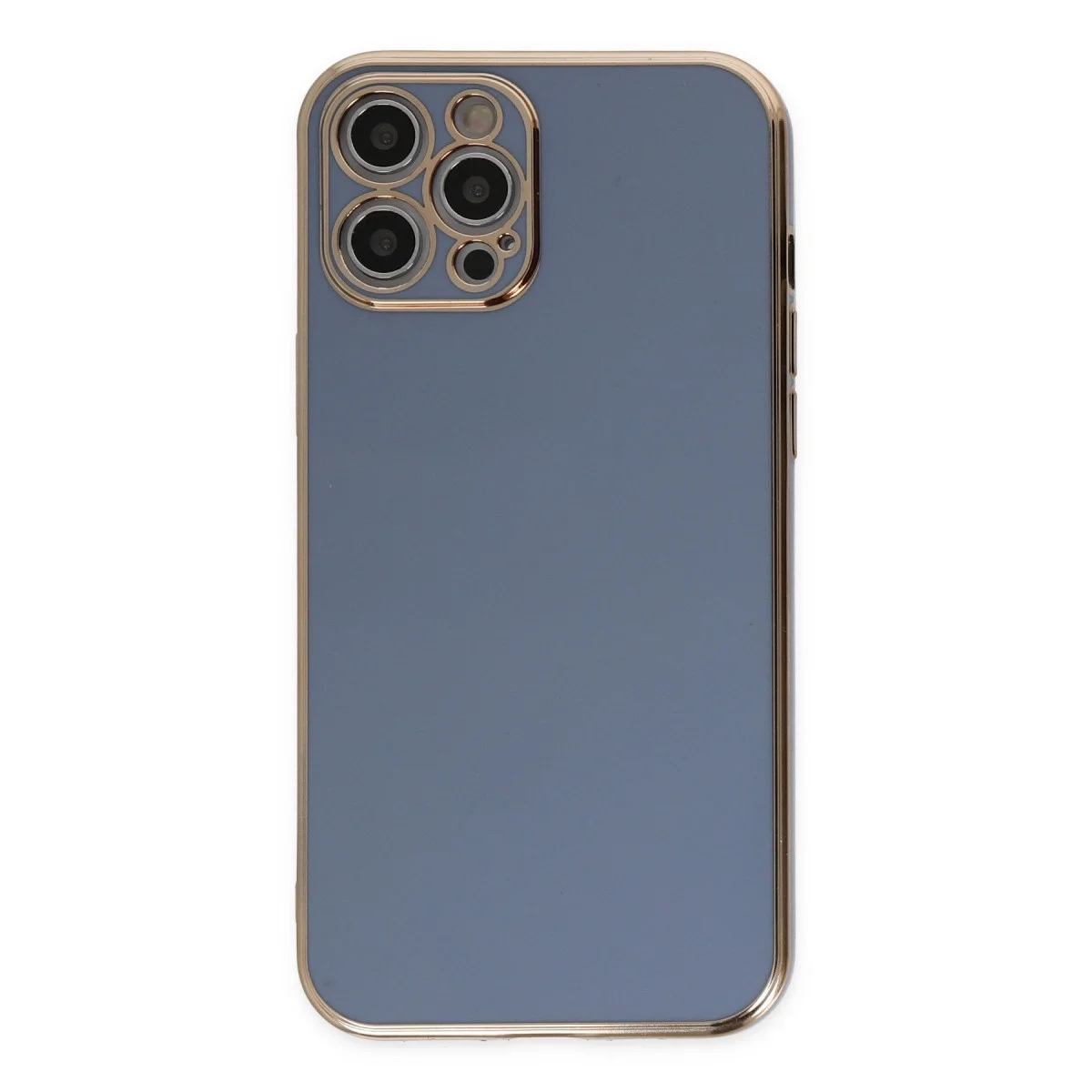 Apple İphone 12 Pro Max Kılıf Volet Silikon - Mavi görsel 2