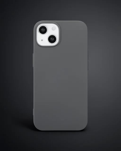 Apple İphone 14 Kılıf Nano İçi Kadife Silikon - Gri