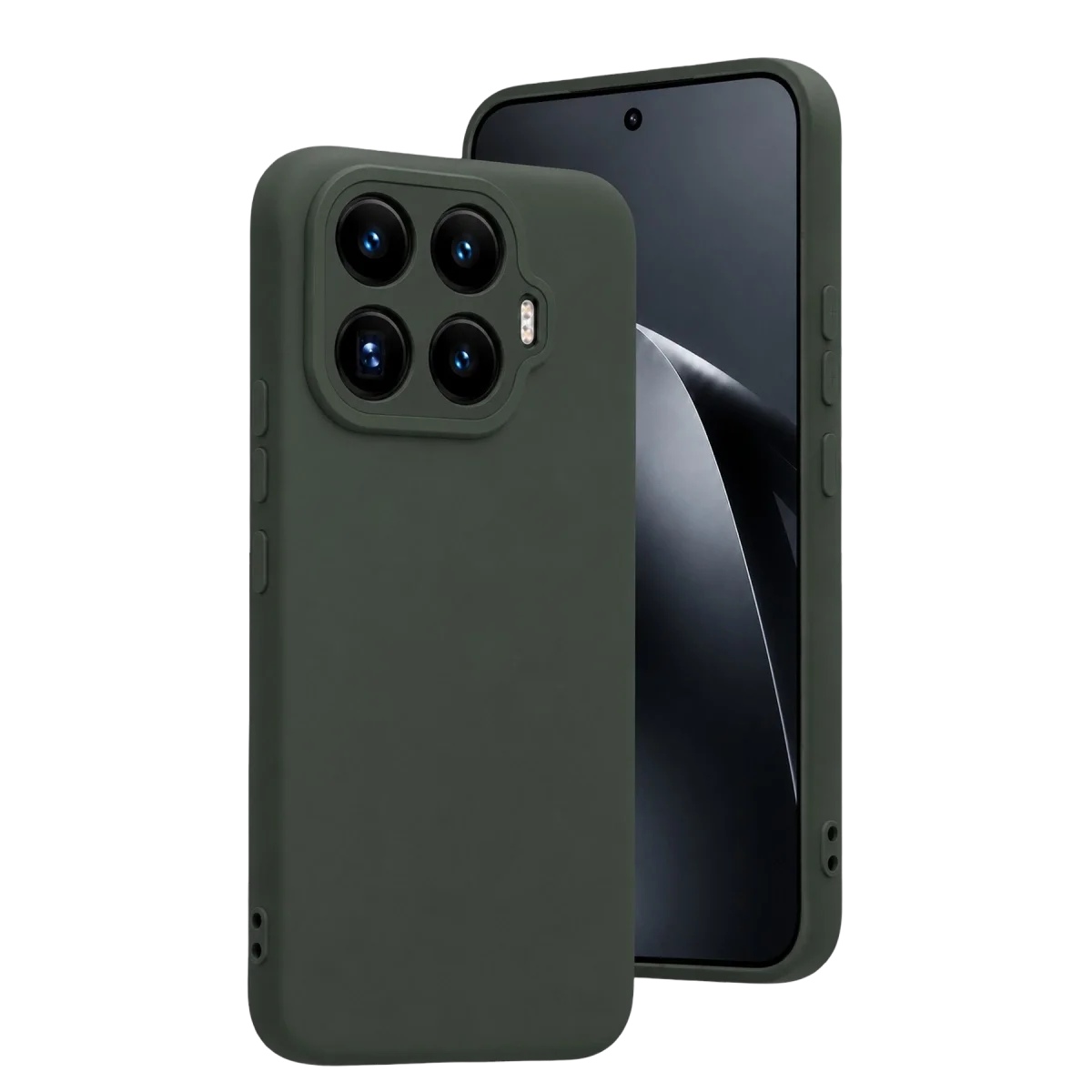 Xiaomi Mi 17t Nano İçi Kadife Silikon - Koyu Yeşil