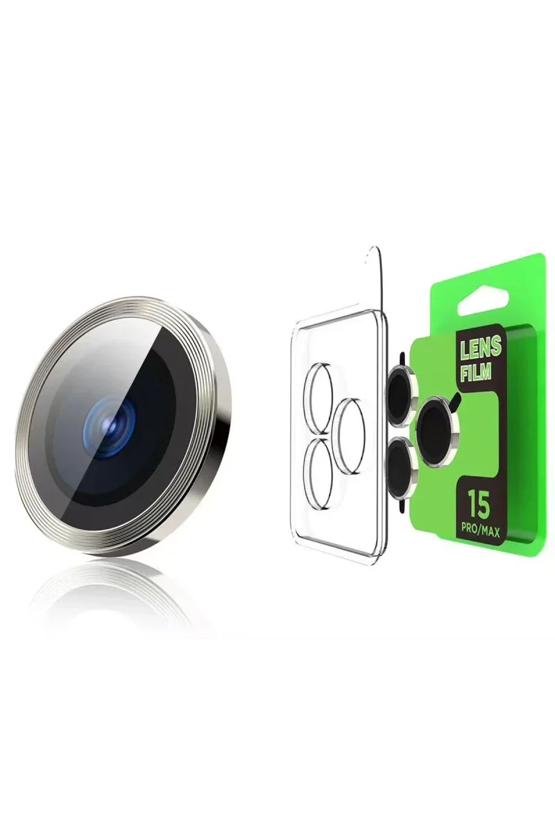 Apple iPhone 15 Pro Raze Metal Kamera Lens - Lacivert görsel 3