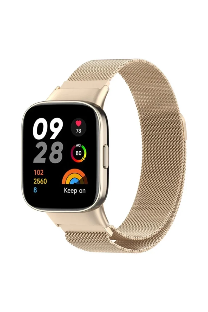 Xiao Red Watch 3 Metal Mıknatıslı Kordon - Metalik Gold