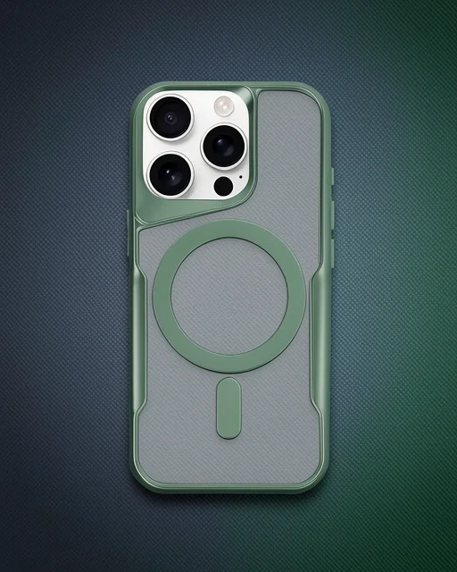 Apple İphone 16 Pro Kılıf Boyi Magsafe Silikon Kapak - Yeşil