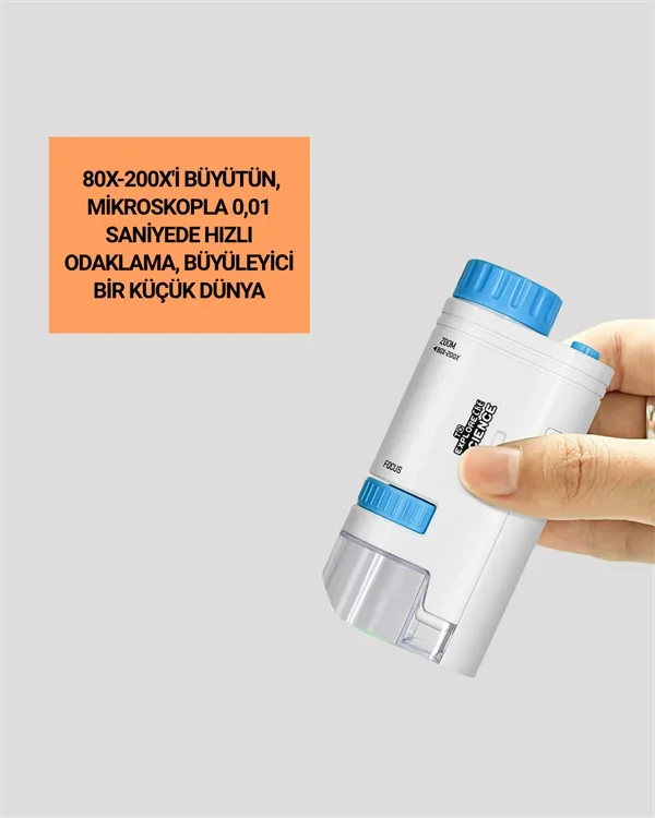 PMMA Optik Lensli Kompakt Taşınabilir kroskop Yeni Nesil görsel 2