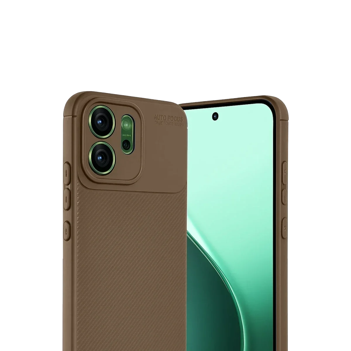 Oppo Reno 14 Auto Focus Karbon Kapak - Kahverengi görsel 3