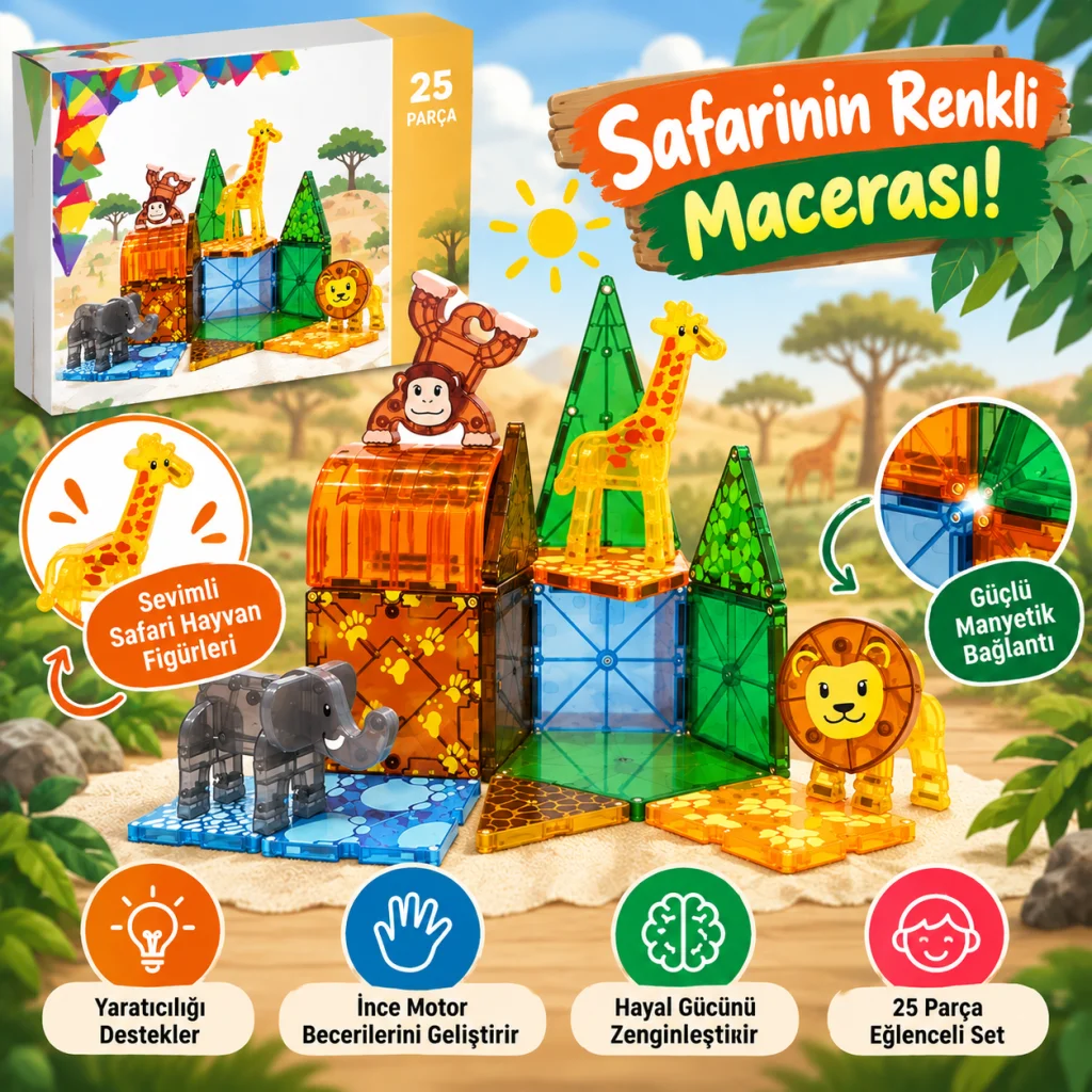 Safarı Anımals 25 Parça görsel 2