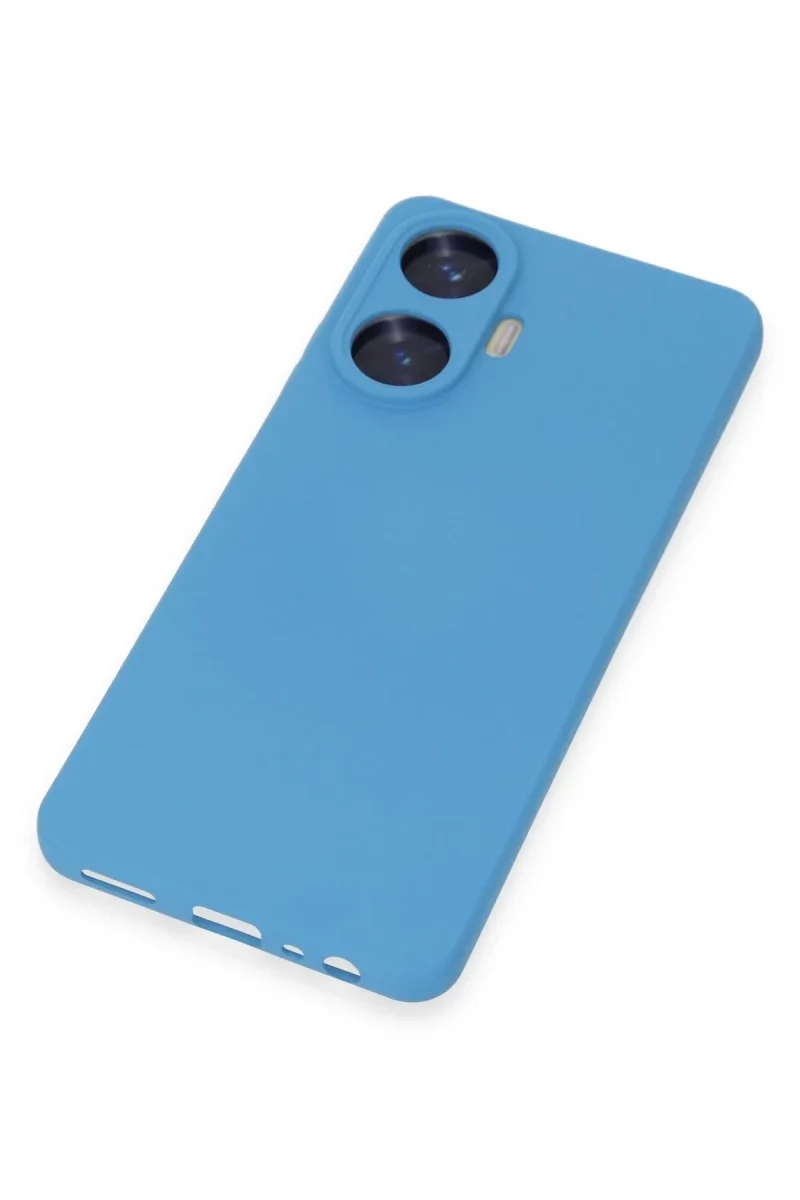 Realme C55 Kılıf Nano içi Kadife Silikon - Mavi görsel 3