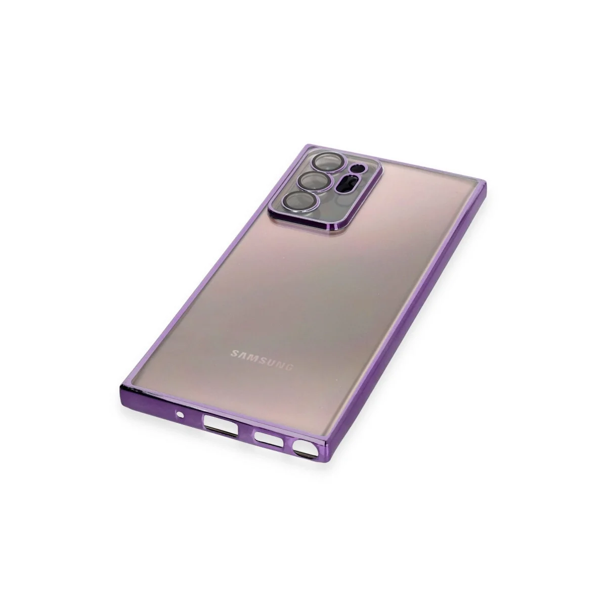 Samsung Galaxy Note 20 Ultra Kılıf Razer Lensli Silikon - Mor görsel 4
