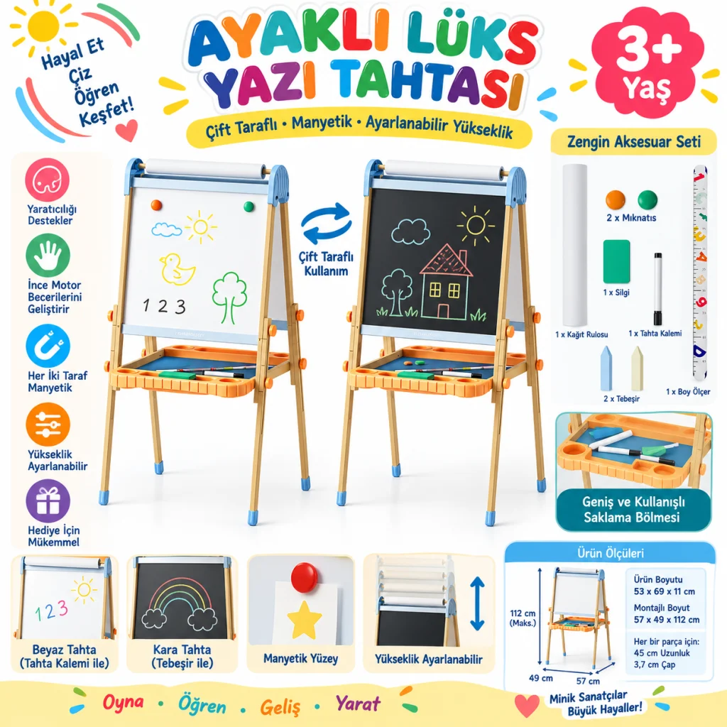 Ayaklı Lüks Yazı Tahtası görsel 5