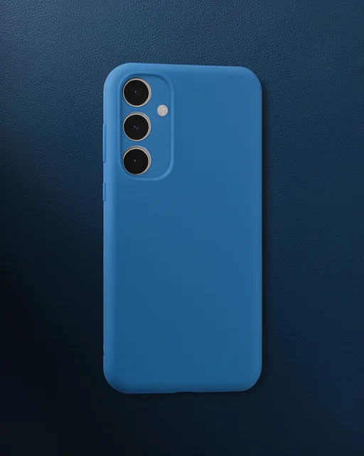 Samsung Galaxy A55 5g Kılıf First Silikon - Mavi