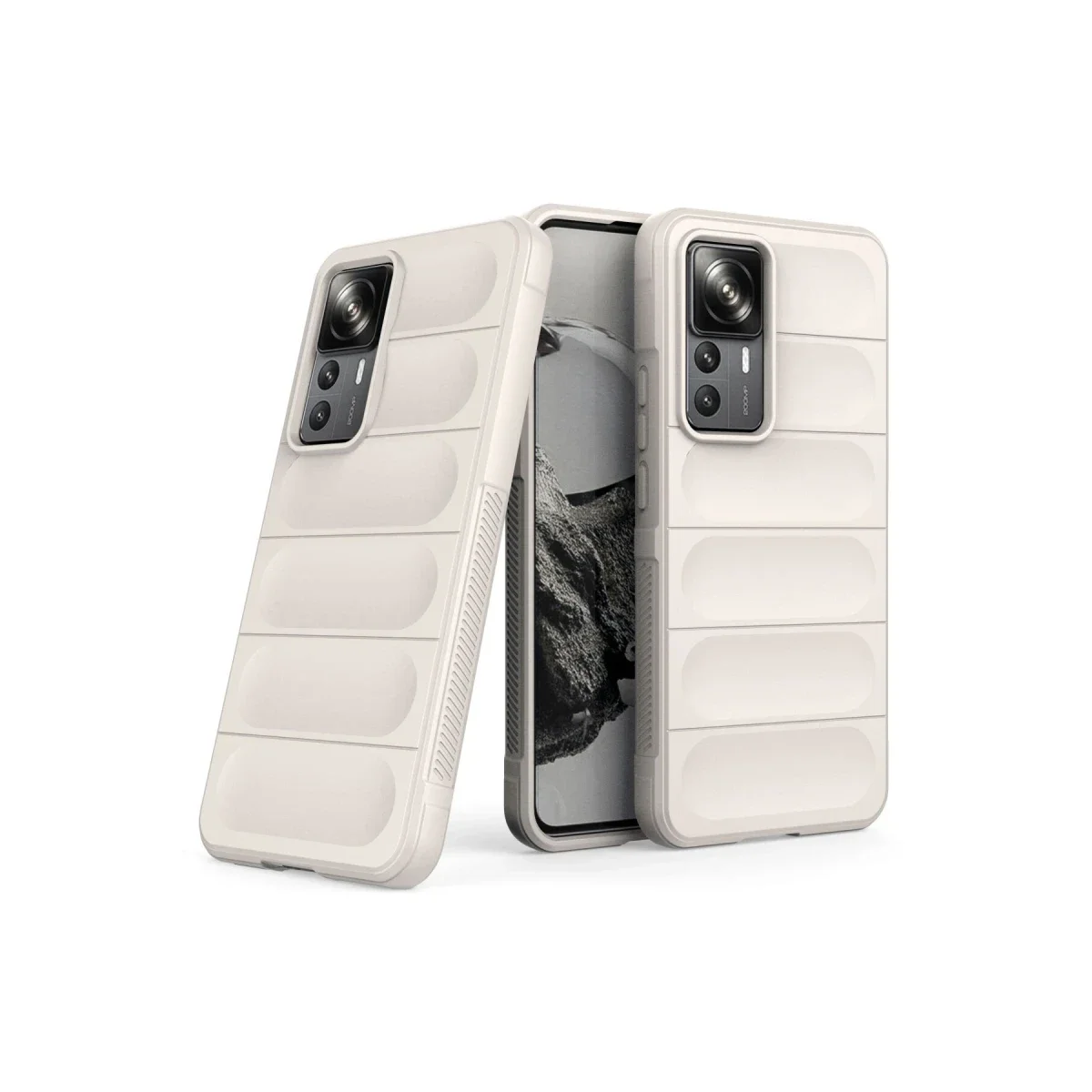 Xiaomi Mi 12T Pro Kılıf Optimum Silikon - Krem görsel 2