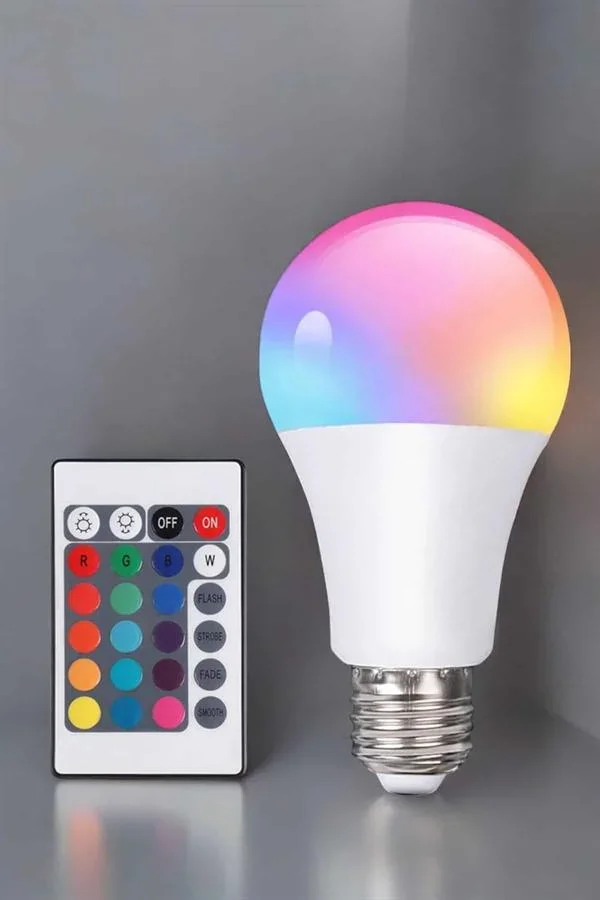 RGB Led Lamba Led Işık Ampul Renk Değiştirebilen 100 Watt görsel 5