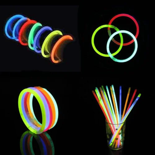Glow Fosforlu Neon Bileklik 50 Adet görsel 2