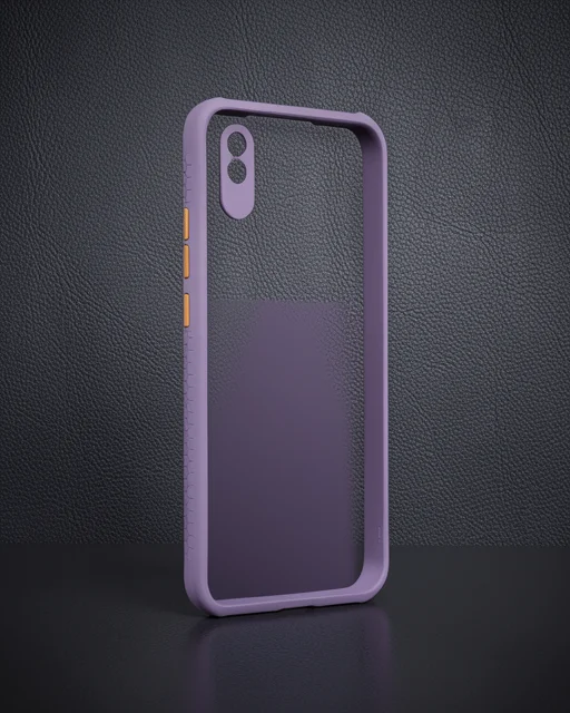 Xiaomi Redmi 9a Kılıf Miami Şeffaf Silikon - Açık Mor