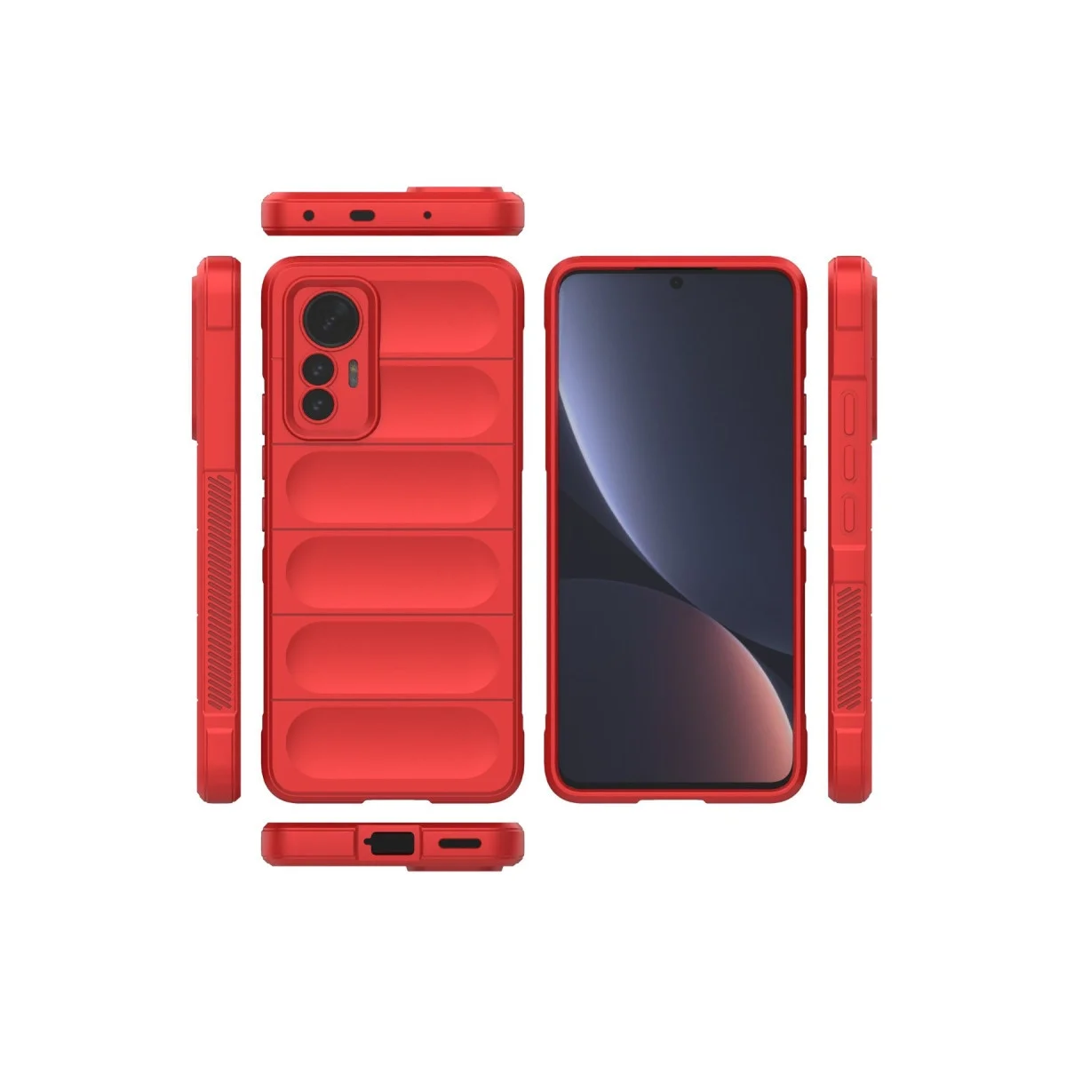 Xiao 12 Lite Kılıf Optimum Silikon - Kırmızı görsel 3