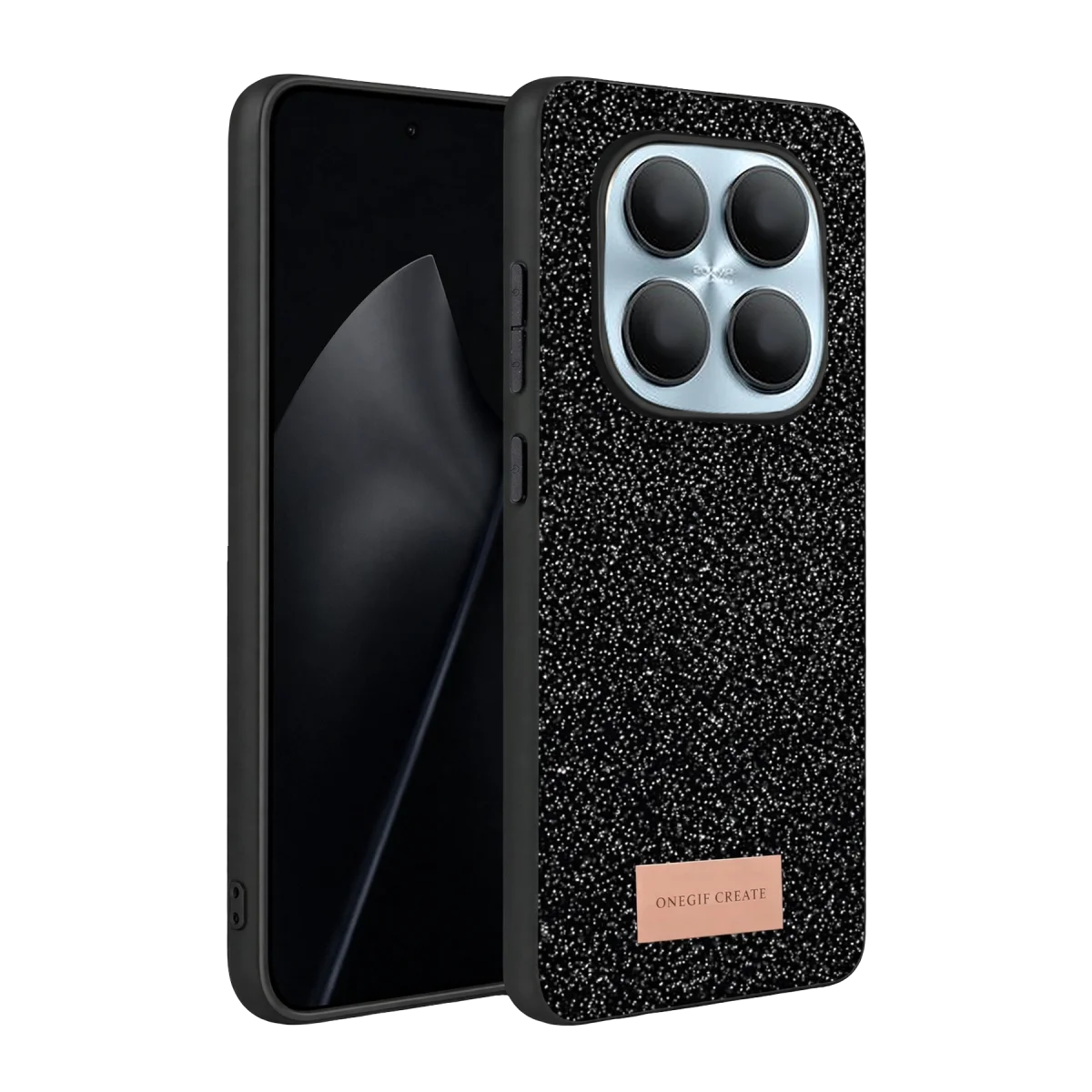 Onegif Xiaomi Redmi Note 15 Pro 5G Bright Simli Kapak - Siyah