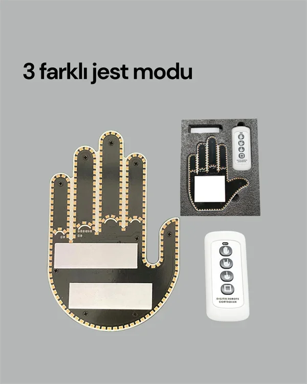 Yüksek Görünürlüklü Otomobil Işığı – 3 Modlu LED Arka Cam Aksesuarı, Pratik ve Eğlenceli görsel 4