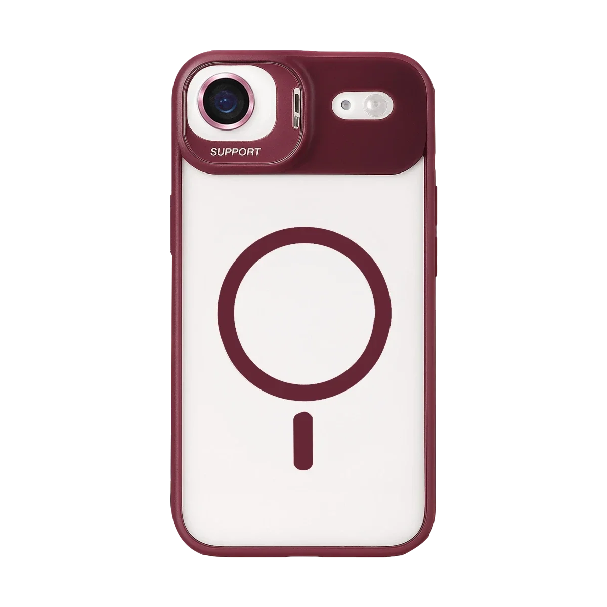 Joko Apple iPhone 17 Air Remim Lensli Magsafe Standlı Kapak - Bordo görsel 2