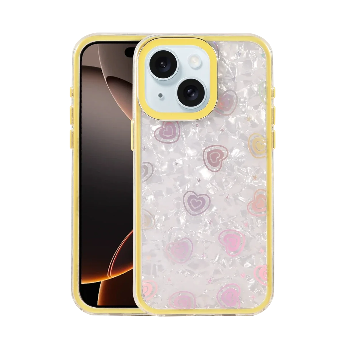 Apple iPhone 14 Lumi Desenli Kapak - Sarı