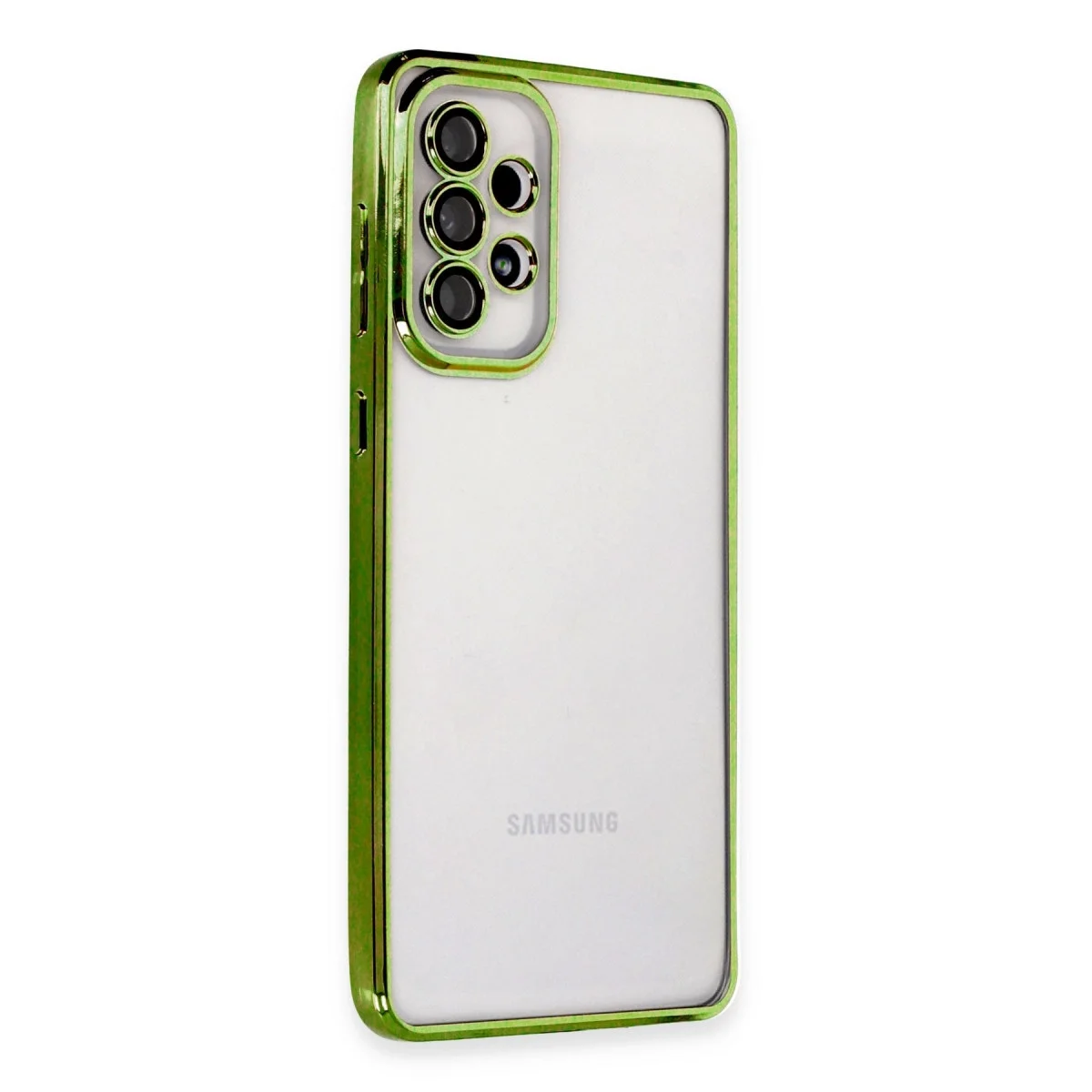 Samsung Galaxy A73 5g Kılıf Razer Lensli Silikon - Yeşil