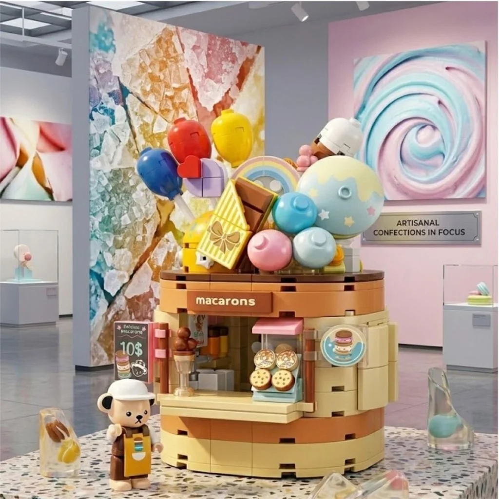 P881201 Teddy Bear Koleksiyonu Dondurma Dünyası 354 Parça Block Oyuncak görsel 4
