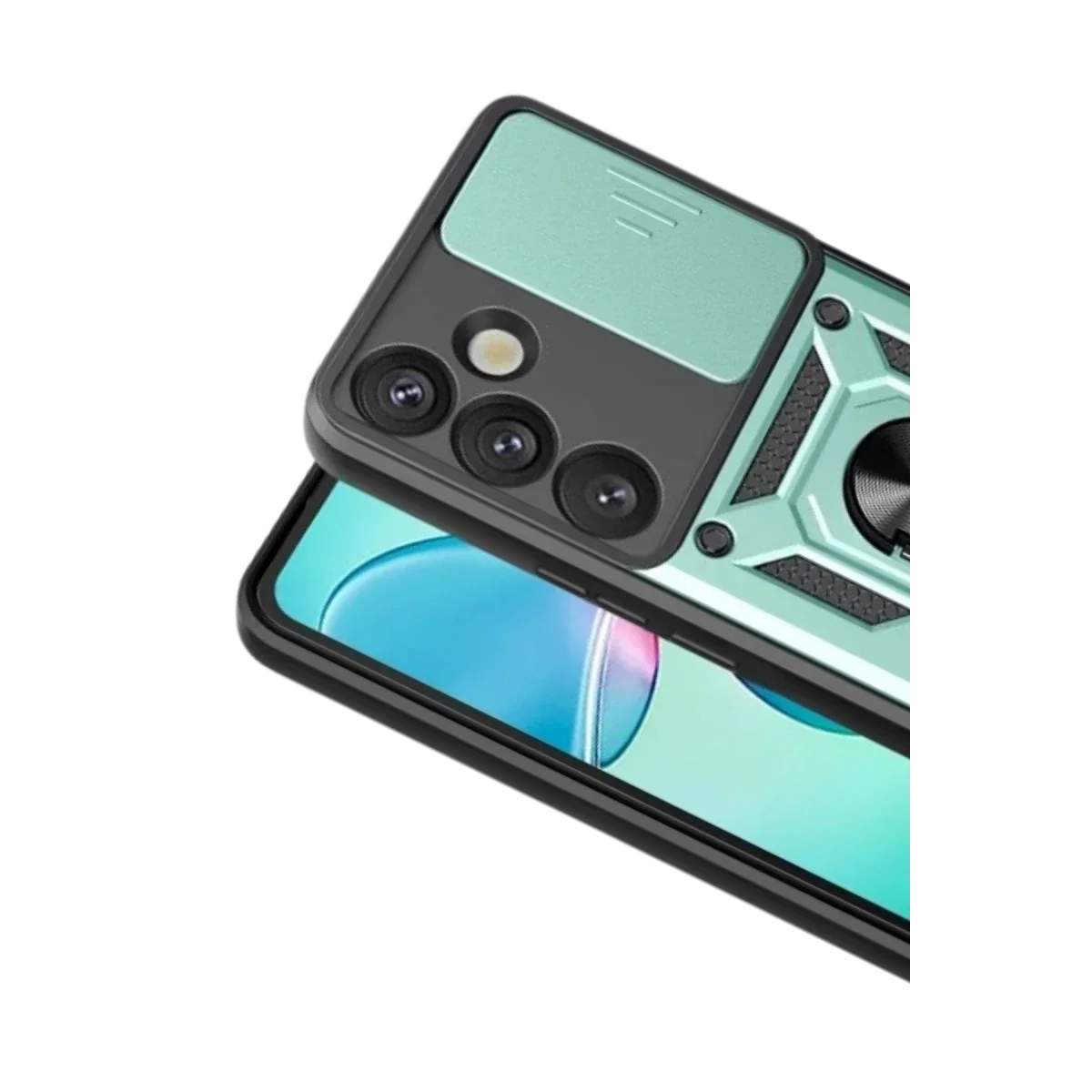 Samsung Galaxy S26 Plus Pars Lens Yüzüklü Silikon - Yeşil görsel 2
