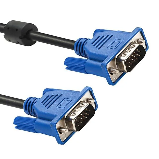 VGA155 Siyah 15 Pin 3+6 Erkek-Erkek 5 Metre VGA Kablosu görsel 3